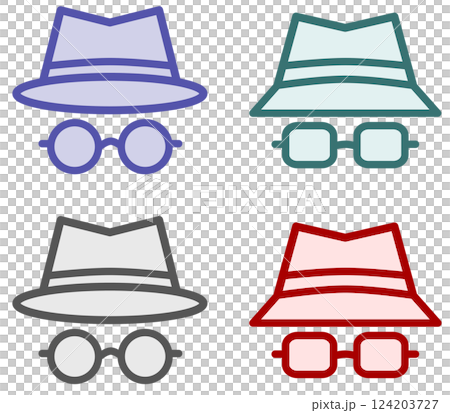 匿名和私人資訊保護秘密圖標 匿名和私人資訊保護秘密圖標 124203727