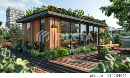 Tiny House With Rooftop Garden 124204055