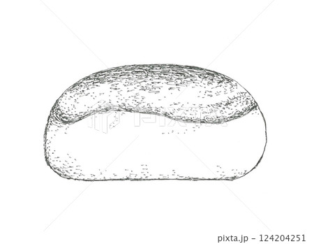 栗饅頭の手描きイラスト 栗饅頭の手描きイラスト 124204251