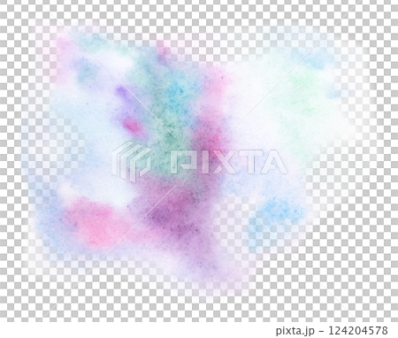 Watercolor pink, light purple and light blue spot, hand painted Abstract wedding element 124204578