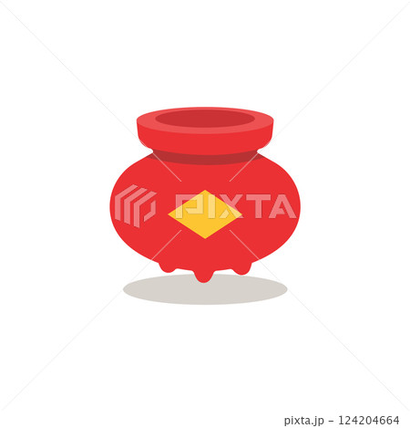 Red pot icon Red pot icon 124204664