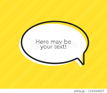 Speech bubble. Space for quote text, frame message 124204927