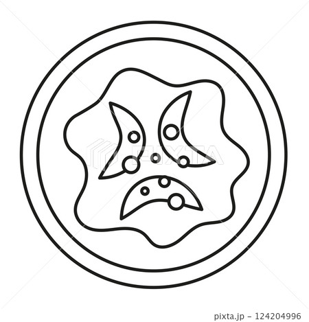 outline slice of banana 124204996