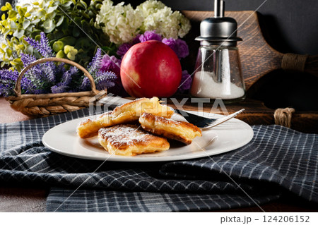 Homemade sweet pancakes . 124206152