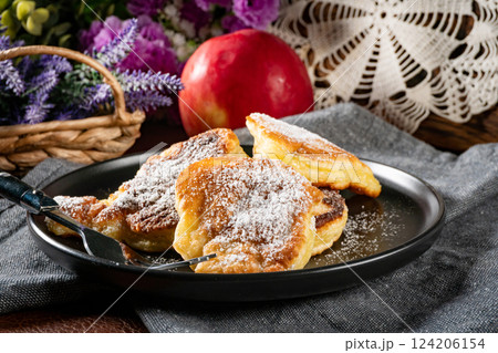Homemade sweet pancakes . 124206154