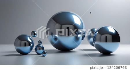 Floating Metallic Spheres	 124206768