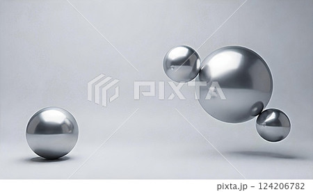 Floating Metallic Spheres	 124206782