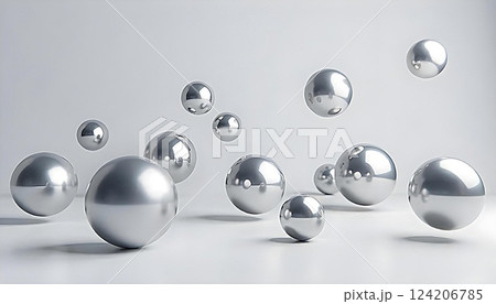 Floating Metallic Spheres	 124206785