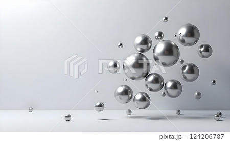 Floating Metallic Spheres	 124206787