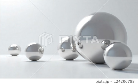 Floating Metallic Spheres	 124206788