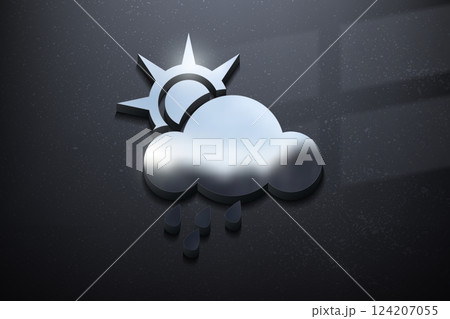 Weather 3D Logo Design, Shiny Mockup Logo with Textured Wall. Realistic Vector, Vector Illustration Weather 3D Logo Design, Shiny Mockup Logo with Textured Wall. Realistic Vector, Vector Illustration 124207055