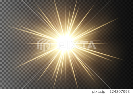 Gold Rays Background. Vector Widescreen, Vector Illustration Gold Rays Background. Vector Widescreen, Vector Illustration 124207098
