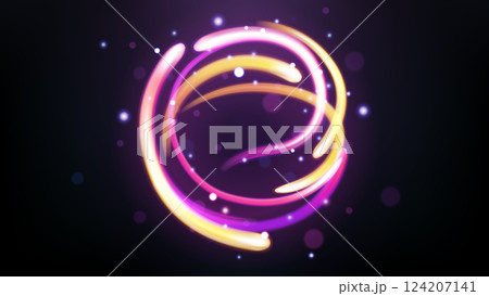 Colorful Light Trails, Long Time Exposure Motion Blur Effect, Vector Illustration Colorful Light Trails, Long Time Exposure Motion Blur Effect, Vector Illustration 124207141