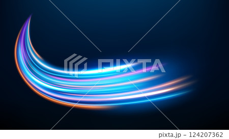 Light Motion Blur Effect, Vector Illustration 124207362