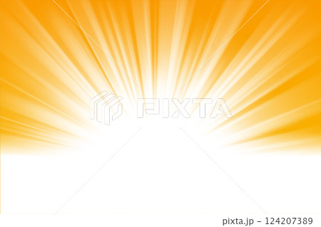 White Sun Light On Gold Background, Vector Illustration 124207389