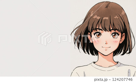 80年代・90年代レトロかわいい女の子 124207746