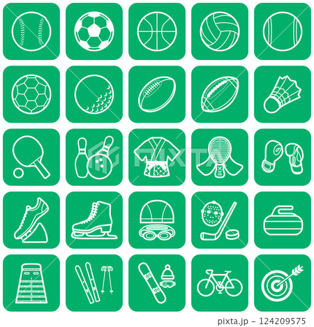 スポーツのアイコンセット 124209575