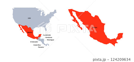 Mexico map poster Mexico map poster 124209634