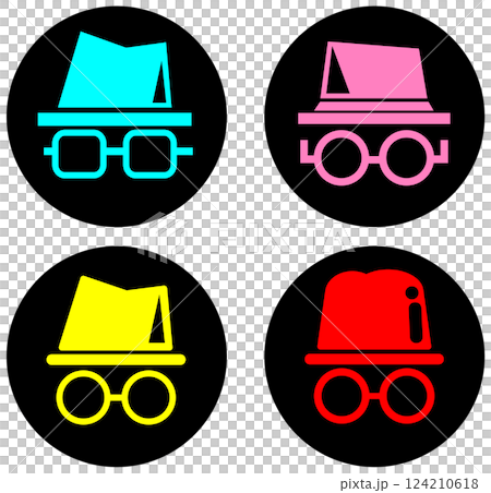 Icons for protecting personal information and taking safe security measures Icons for protecting personal information and taking safe security measures 124210618