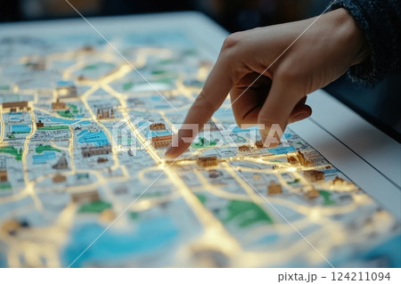 Interactive city maps navigating urban environments through digital art techniques Interactive city maps navigating urban environments through digital art techniques 124211094