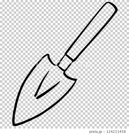 シンプルな移植ごてのイラスト 124211458