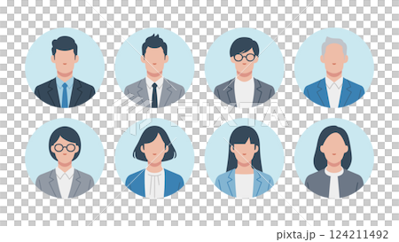 Set of business person user icons 124211492