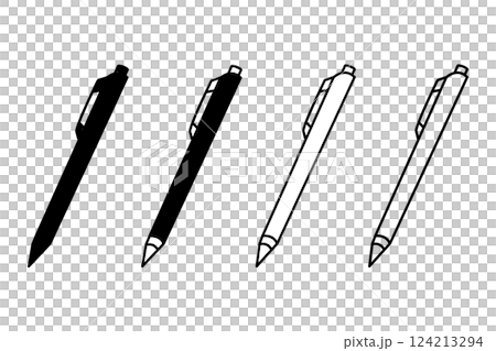 Ballpoint pen icon set Ballpoint pen icon set 124213294