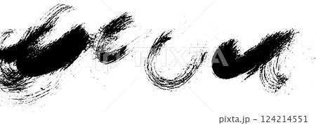 A series of dynamic black brush strokes on a white background, showcasing artistic flair and movement. A series of dynamic black brush strokes on a white background, showcasing artistic flair and movement. 124214551