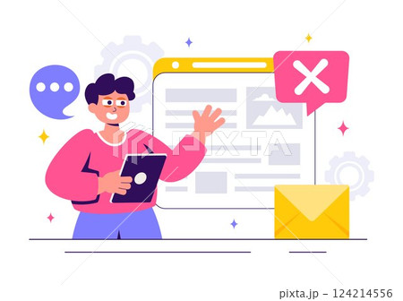 Fact or Myths Check News Vector Illustration Featuring Myths vs. Facts for Thorough Verification and Evidence Comparison in a Flat Style Background 124214556