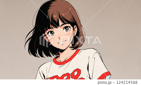 80年代・90年代レトロかわいい女の子 124214588
