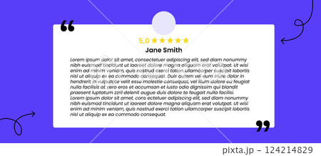 Feedback Box Banner, Speech Bubble Design. Web Template for Comments, Quotations and Testimonial 124214829