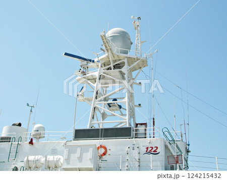 Navy warship Radar mast Navy warship Radar mast 124215432