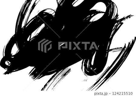 An abstract black and white illustration featuring dynamic brush strokes and shapes, resembling movement or speed. An abstract black and white illustration featuring dynamic brush strokes and shapes, resembling movement or speed. 124215510