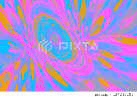 渦巻くサイケデリックな背景 124216105