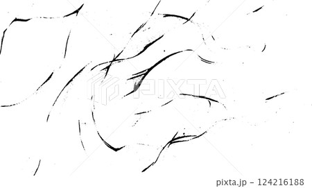 An abstract composition featuring thin, black lines on a white background, creating a sense of movement and fluidity. An abstract composition featuring thin, black lines on a white background, creating a sense of movement and fluidity. 124216188