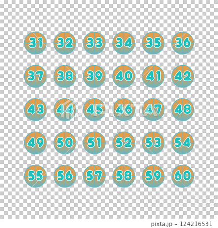 籃球號碼標籤31-60 124216531