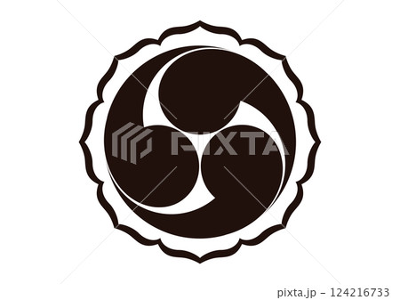 八咫鏡に右三つ巴 124216733