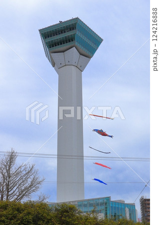 函館の春観光におすすめ！五稜郭公園と五稜郭タワーの桜　（北海道） 124216888