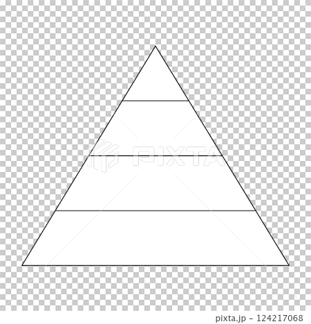 Four-tiered hierarchical pyramid template vector illustration 124217068