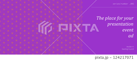 Abstract geometric lines pattern. Conceptual banner design. Vintage mosaic. 124217071