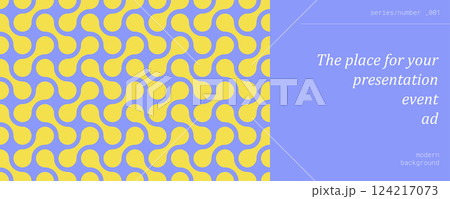 Vector vintage yellow mosaic on blue background. EPS 10 124217073