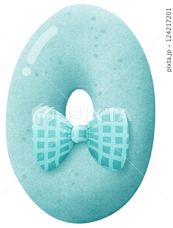 Watercolor cute number 0 with ribbon clip art, number hand drawn for kids Watercolor cute number 0 with ribbon clip art, number hand drawn for kids 124217201