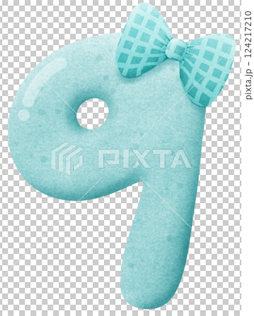 Watercolor cute number 9 with ribbon clip art, number hand drawn for kids Watercolor cute number 9 with ribbon clip art, number hand drawn for kids 124217210