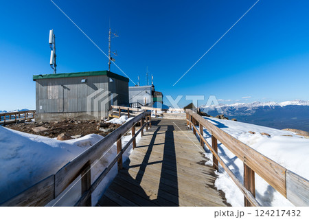 Jasper, Alberta, Canada. Jasper SkyTram Upper Tramway Station at The Whistlers Peak Summit. 124217432