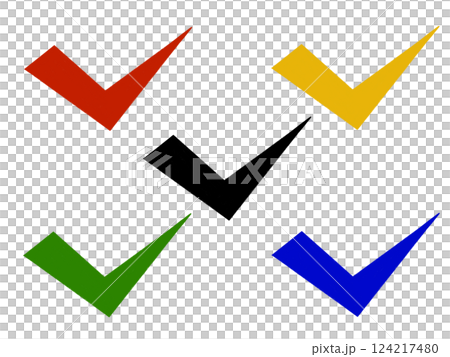 Check mark (5 colors) no shadow 124217480
