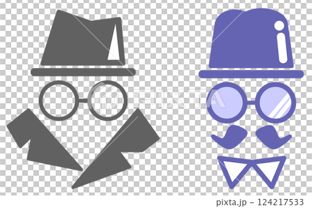 Illustration of a spy investigating personal information and top secret missions 124217533