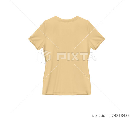 Yellow Haze blank tee shirt waist wear, women template mockup back view 124218488