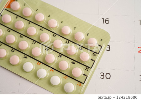 Birth control pills for female of ovulation day, fetus, maternity, childbirth, birth control. Birth control pills for female of ovulation day, fetus, maternity, childbirth, birth control. 124218680