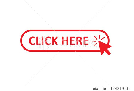 Click here button with arrow cursor 124219132