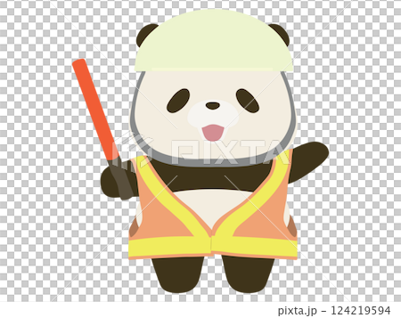 微笑熊貓指揮交通 微笑熊貓指揮交通 124219594